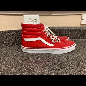 Red Sk8-Hi Vans